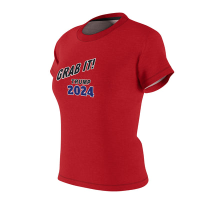 Rally Fitted T-Shirt, Grab It! Trump 2024, in 'Patriot Red'