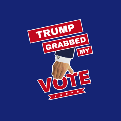 "Trump Grabbed My Vote" Rally Tote Bag, Freedom Blue, 16"x 16"