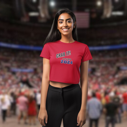 Trump Rally Cropped T-shirt, in 'Patriot Red'