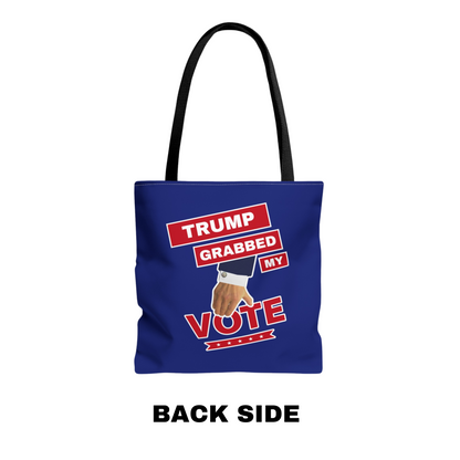 "Trump Grabbed My Vote" Rally Tote Bag, Freedom Blue, 16"x 16"