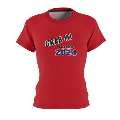 Rally Fitted T-Shirt, Grab It! Trump 2024, in 'Patriot Red'