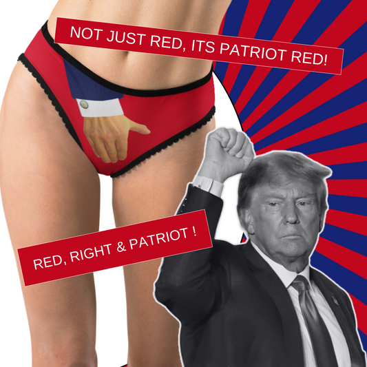 Grab It! Trump 2024, Women's Panty Brief Underwear, 'Patriot Red'